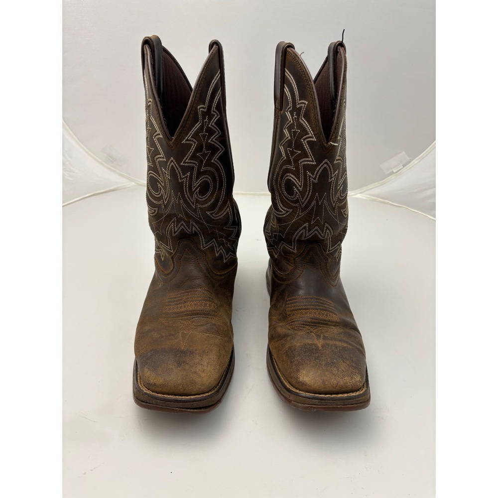 Durango Rebel Mens 12in Western Boots Brown Leather Square Toe DB4443 Size 7D
